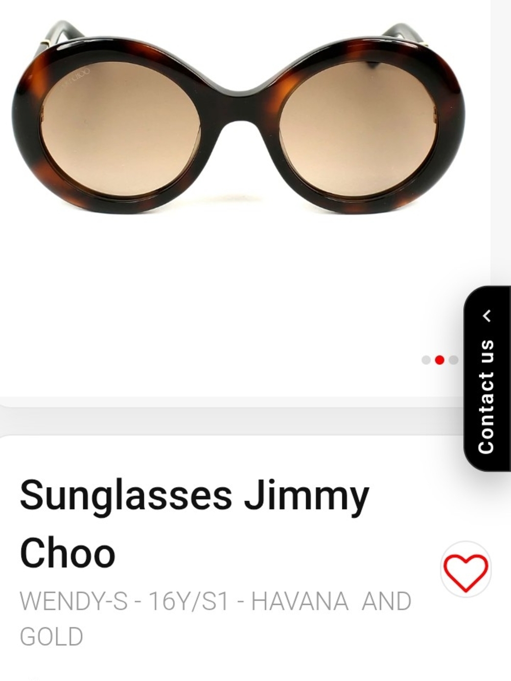Authentic Jimmy Choo Women’s Havana Round Sunglasses - Brown